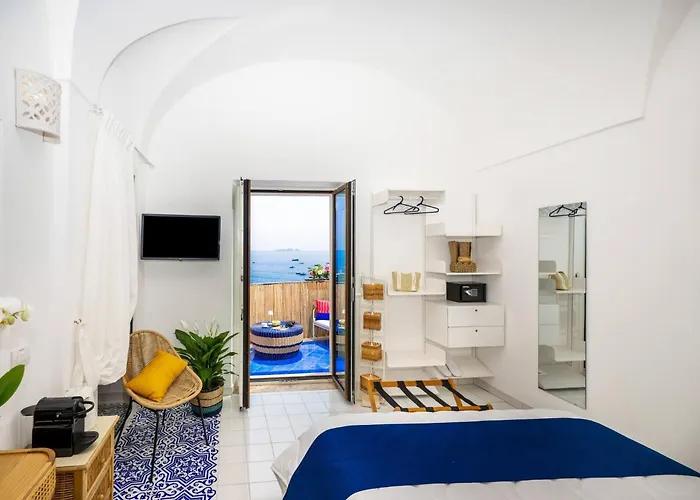 Bed & Breakfast Elegant Suite With Sea View Balcony In Positano 4*